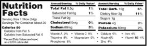 Example of a Nutrition Facts Label from Ezekiel Sprouted Grain Bread